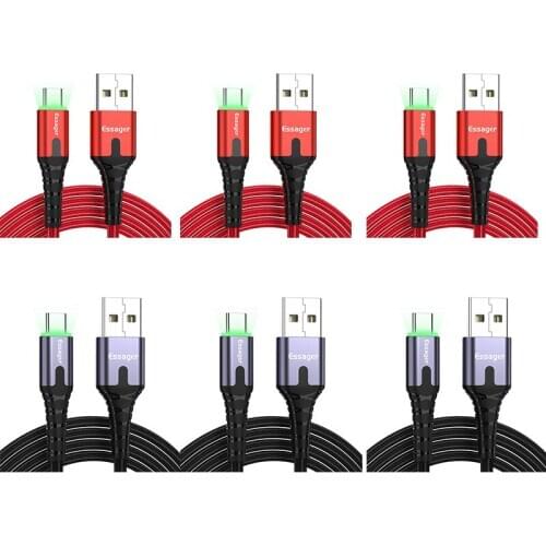 Essager Usb Type C Cable Fast Charge Wire Usb C Cable for Xiaomi K20 Samsung Oneplus 7 Pro Mobile Phone Usb-C Charger with Indic
