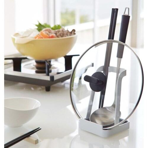 Kitchen Accessories Storage Rack Pot Lid Rack Kitchen Multifunctional Dish Spoon Holder Cookware Shelf Kitchen Gadget Organizer