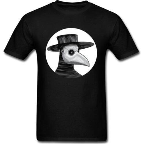 Tops Shirts Plague Doctor T-shirt Men Tshirt Summer Fall Classic Hip hop Top Tees Black All Cotton Round Neck Student Clothes