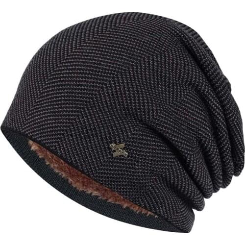 Men Unisex Winter Warm Knitted Hats Plus Velvet Women Outdoor Running Hiking Ski Caps Cycling Windproof Earmuffs