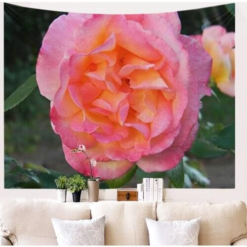 Printed Floral Pattern Wall Hanging Modern Wall Carpet Decor Living Room Bedroom Dorm Room Polyester 3D Wall Tapestry Flowers