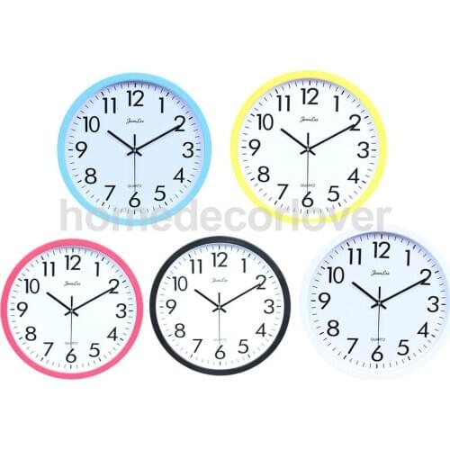 AA Battery Operated Non Ticking Silent Wall Clock for Home Office Classroom, 10inch