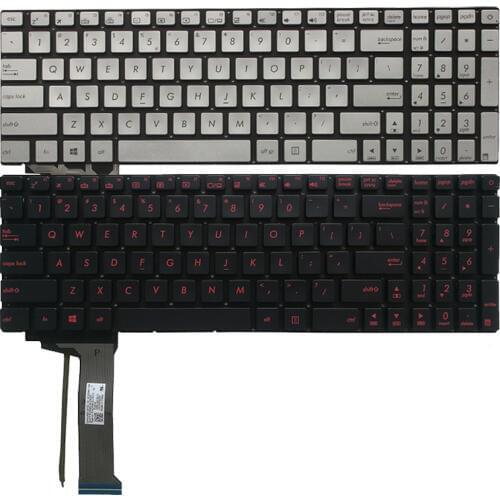 New US laptop Keyboard for ASUS G552 G552V G552VW G552VX FZ50JX GL752VW GL742VW Silver/Red backlit English keyboard