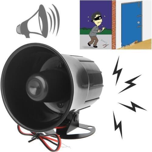 DC 12V Wired Loud Alarm Siren Horn Outdoor For Home Security Protection System