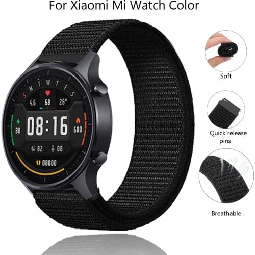 Nylon Strap for Xiaomi Smart Mi Watch Color 20mm 22mm Wristbelts Sport WatchBand for Xiaomi haylou ls02 Loop Bracelet