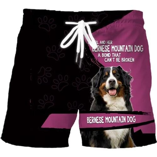 CLOOCL Bernese Mountain Dog Printed Shorts 3D Animal Fashion Men Clothing Greativity Leisure Pants Personality DIY Streetwear