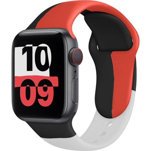 Silicone strap for apple watch band 44mm 42mm iwatch band 38mm 40mm correa wristband watchband bracelet apple watch 6 se 5 4 3