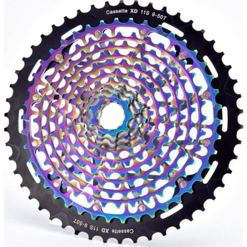 SUNSHINE MTB Mountain Bike XD 11 12 Speed 9T -50T CNC Alloy Rainbow Steel Black Cassette Bicycle Freewheel