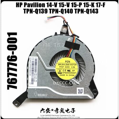 LAPTOP FAN For HP Pavilion 14-V 14-V028TX 15-V 15-P 15-K 17-F TPN-Q139 TPN-Q140 TPN-Q143 CPU Cooling Fan 767712-001 767776-001