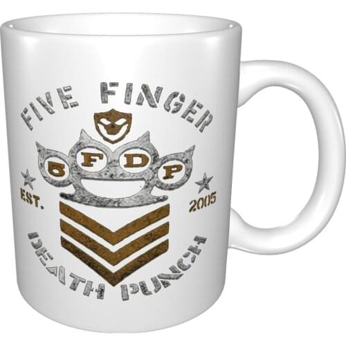 Five 1Finger 1Death 1Punch Ffdp 1Chevron Band Funny Mug Coffee Cup Coffee Mug Haribo Coffee Cups Porcelain