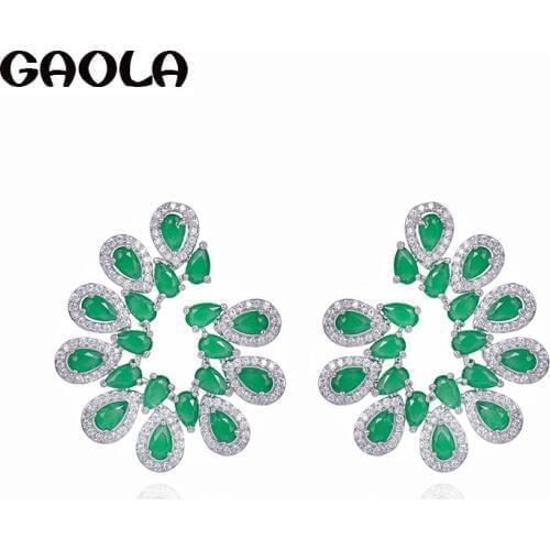 GAOLA Fashion Jewelry Earring Waterdrop Horse Eye Cubic Zircon Stud Earring For Women Christmas Gift GLE7316Y