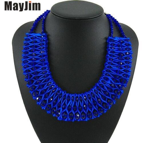 2018 New Statement Fashion Necklace Women Vintage Collar Chain Big Bead Handmade Crystal Choker Necklaces & Pendants Bijoux
