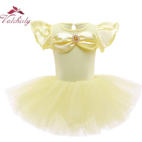 Golden Ballerina Dancewear Children Ballet Dress Princess Style for Toddler Party Dress