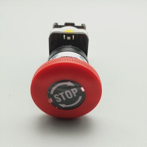 1pcs Emergency Stop 10A 380V 22mm Self-Locking head power switch Mushroom Push Button Switch 1 NO 1 NC LA38-11ZS