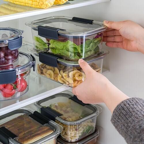 1 Pieces Plastic Storage Box Portable Bowl Transparent Food Container Multifunction Eco-Friendly for Kitchen Can Be Microwave