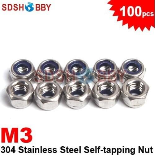 100pcs* M3 Stainless Steel 304 Locknut/ Self-tapping Nut