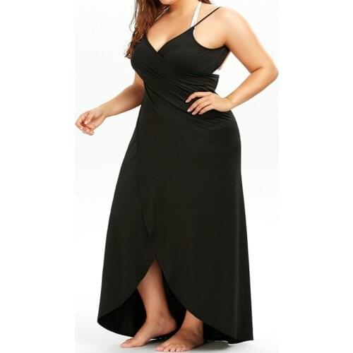 2019 Sexy Beach Dress Swimwear Women Beach Cover Up plus size Swimwear Bikini Cover ups Robe Plage Zaful Dress for Beach