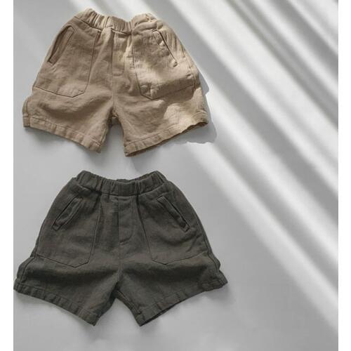 2020 Summer Baby Boys Shorts Casual Loose Korean Pants for Boy 2 3 4 5 6 Years Kids Shorts Elastic Waist Cotton and Linen Pants