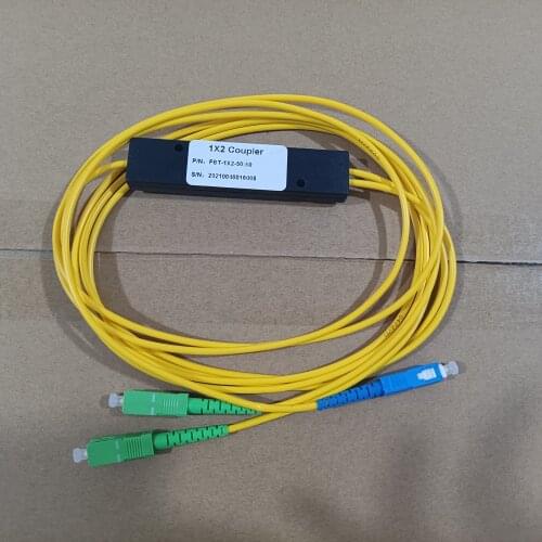 30pcs/lot 1X2 PLC Singlemode Fiber Optical splitter FTTH PLC fabrica esse splitter box sm plc 1x2 sc/upc sc/apc