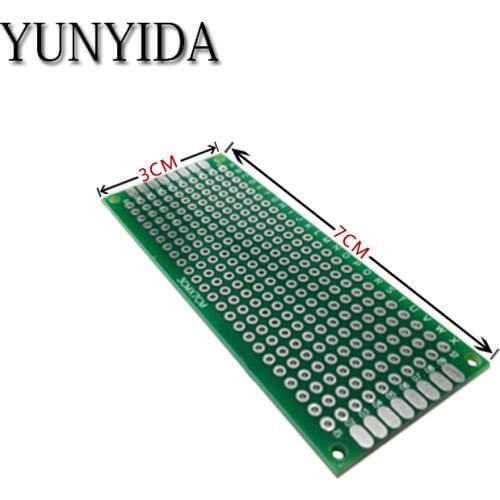 98-12 free shipping 5pcs 3x7cm Double Side Prototype PCB Universal Printed Circuit Board