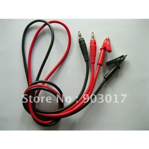 Brand New 10 set 2 Colors Red Black Alligator Clip to B Type Banana Plug Silicone Lead Test Cable High voltage