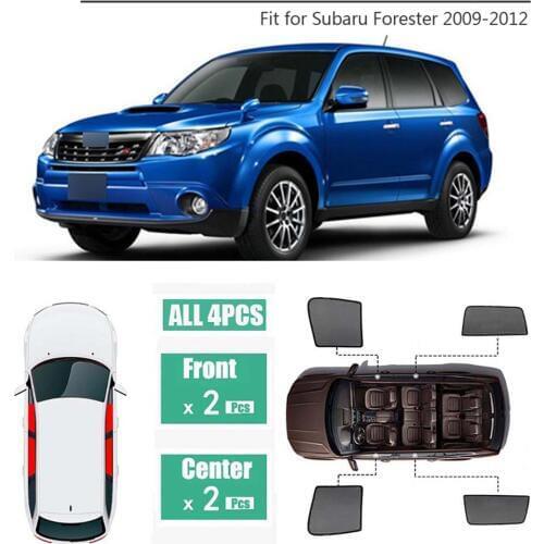 Side Windows Magnetic Sun Shade UV Protection Ray Blocking Mesh Visor Fit For Subaru Forester 2009-2012