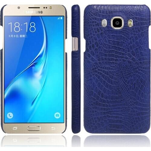 For Samsung J5 2016 J510 Case Crocodile Grain Hard PC with PU Leather Back Cover Phone Case for Samsung Galaxy J5 2016 SM-J510