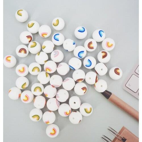 Chenkai 500pcs Chinese Lantern Silicone Teether Beads DIY Food Grade Baby Pacifier Teething Jewelry Toy Making Beads Accessories