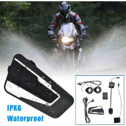 2pcs Motorcycle Helmet Bluetooth Docking Machine 1200 M High-definition Sound T9S-2 Moto Intercom Headset