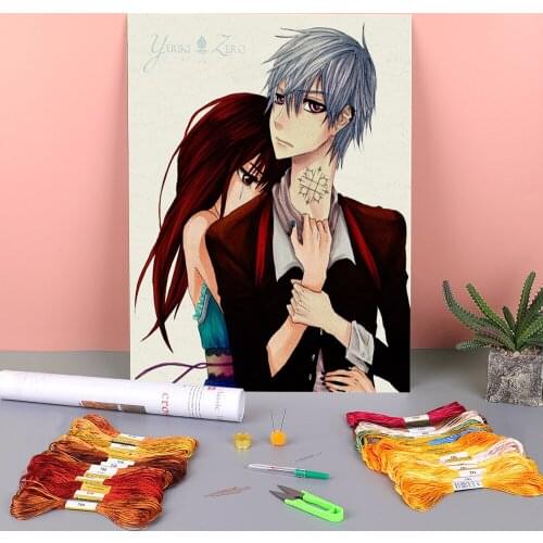 Cartoon Girl Woman Printed Canvas 11CT Cross Stitch Embroidery Patterns DMC Threads Handmade work Knitting Painting For Sales