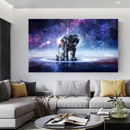 Interstellar Astronaut Canvas Painting Modern Living Room Decoration Wall Art Posters Prints Bedroom Home Decor Pictures
