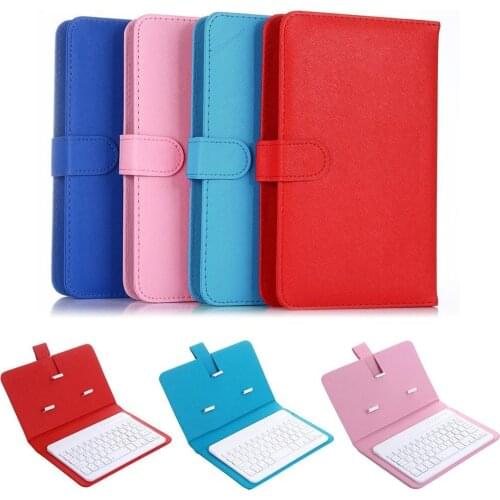 Keyboards Portable Wireless Bluetooth Keyboard with Faux Leather Case for iPhone Phone Computer Peripherals Office Supplies 2021