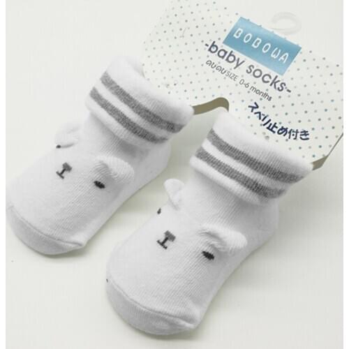 Cartoon Baby Socks Comfortable Combed Cotton Socks Three-dimensional Dispensing Non-slip Socks for Infant Creative Print Unisex