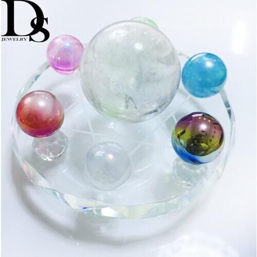 Natural Quartz Seven Star Array Aura Angel Titanium Crystal Ball,Clear Quartz Ball,Wicca,Reiki Chakra Healing Crystal