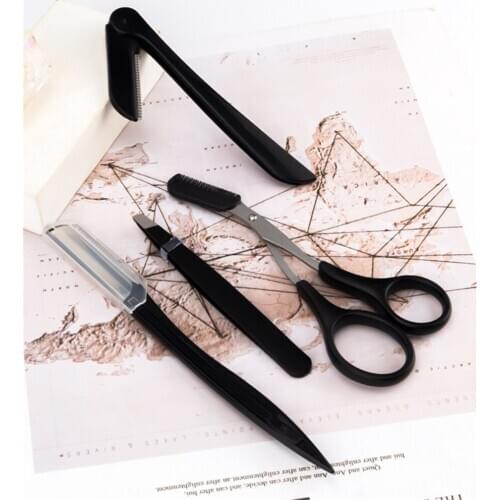 New 3 Pieces Foldable Eyebrow Trimmer Set for Men Women Beauty Makeup Tool E530