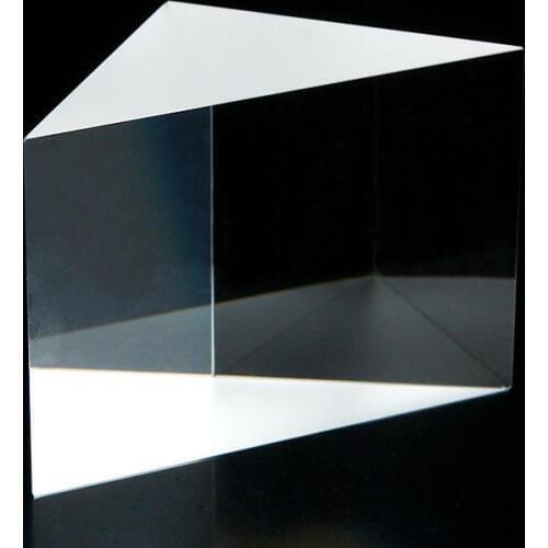 50x50x50mm Optical Glass Triangular Prisms Lsosceles K9 Prism Physics Refractor Light Spectrum Optics