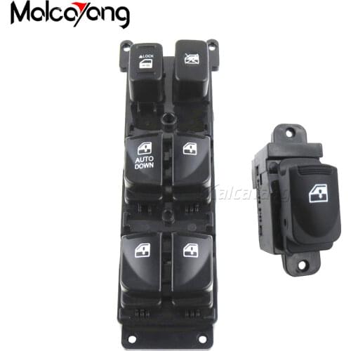 Power Window Switch 93570-1E110 93580-1E000 Car Electric Power Window Switch Master Control for Hyundai Accent 2007-2010