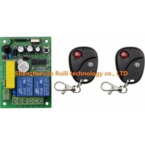 AC 220V 2ch intelligent household Wireless systems Wireless Remote Control Switch 1* receiver & 2 * transmitter Simple operation