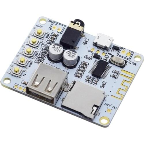 Bluetooth Audio Receiver Board Wireless Stereo Music Module with USB TF Card Slot Decoding Playback