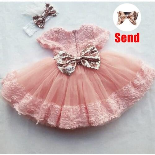 PLBBFZ 1 Year Birthday Party Baptism Dress of Girls Infant Baby Girl Custumes Baby Girls Clothes for Lace Tutu Princess Dress