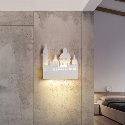 Simple Modern Led Castle Wall Lamp For Childrens Room Living Bedroom Dining Corridor Aisle Home Indoor Lighting Decorate Lamps