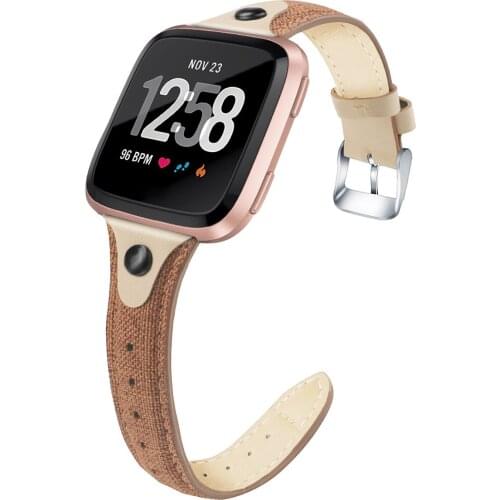 Bands Compatible with Fitbitt Versa 2 Breathable Woven Fabric Strap Quick Release Adjustable Replacement Wristband WB265