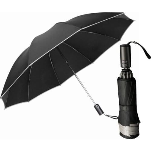 Wind Resistant Folding Full Automatic Umbrella Rain Women Travel Auto Big Windproof Compact Rain Umbrella Srong For Men Paraguas