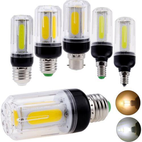 10PCS/Lot LED Corn Bulbs E27 E12 E26 E14 12W 16W COB Light B22 Bayonet Replace 60W 80W Incandescent Lamp AC 85-265V Home Lights