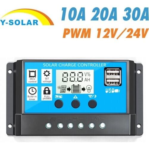 10A 20A 30A 40A 50A 60A 12/24V street light intelligent lighting charging solar controller