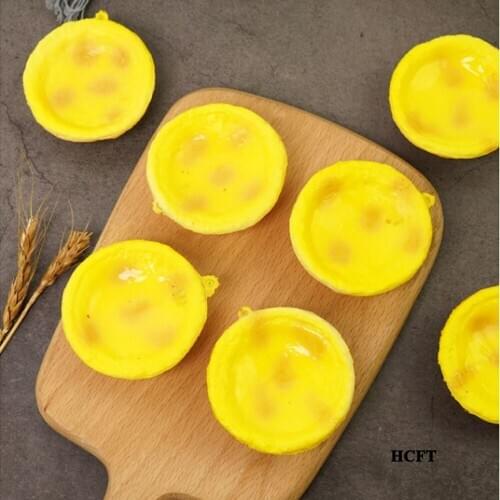 Egg tart food props hotel restaurant bakery pastry dessert cake house baking shop store decor simulation fake custard tart model