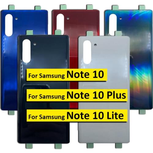 Back Battery Glass Cover Rear Door Housing Case Panel Replacement For Samsung Galaxy Note 10 Plus Replacement Glass Battery Back