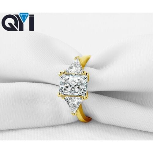 1.5 Ct 14K Solid Yellow Gold Rectangle Cut Sona Simulated Diamond Halo Rings For Women Wedding Engagement Custom Jewelry