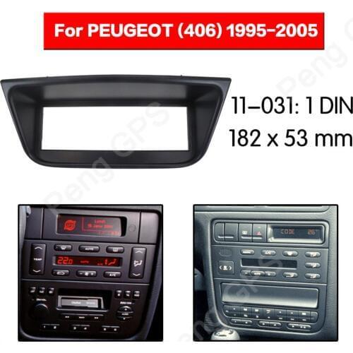 1 DIN Car Radio Fascia Install Dash Bezel Trim Kit Fitting Frame Dashboard For Peugeot(406) 1995-2005 frame Audio