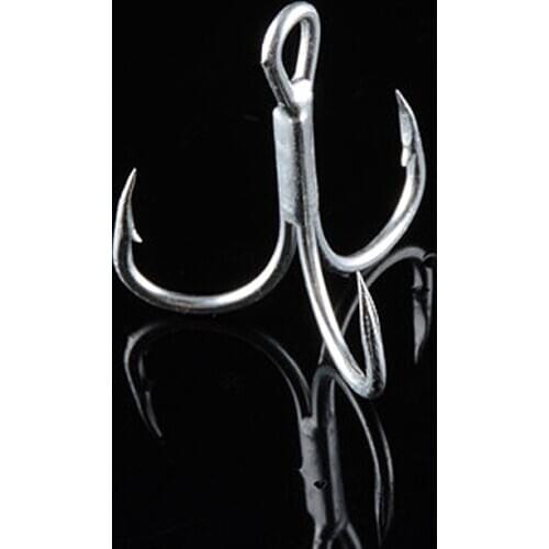 10 Pcs/lot Sharp Fishing Hook 1-12# High Carbon Steel Treble Hooks Fishing Tackle Round Bent Treble Saltwater Bass Tools Pesca